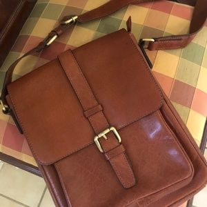 Timeless Brown Leather Crossbody Bag with Flap Closure